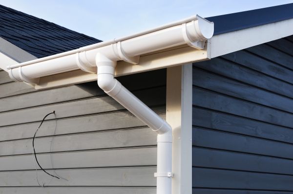 PVC Rain Gutter Installation in Granville